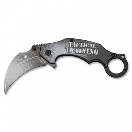 Navaja KARAMBIT de entrenamiento táctico Snake (sin filo)